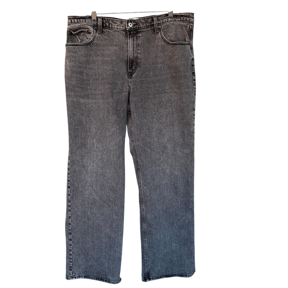 Abercrombie & Fitch Jeans Womens 33‎ Black Gray 90s Relaxed High Rise Denim